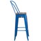 Flash Furniture Blue Metal Barstool with Back and Wood Seat, 30" High, PK4 4-CH-31320-30GB-BL-WD-GG - alternate 7